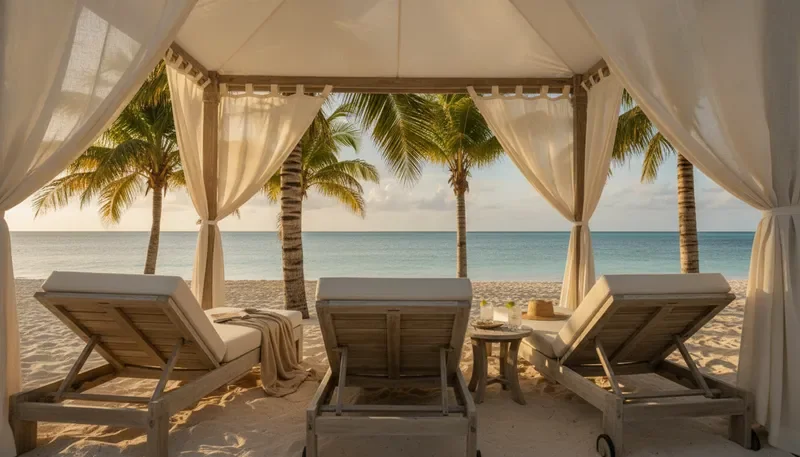 Inviting cabana lounge reflecting relaxed hospitality