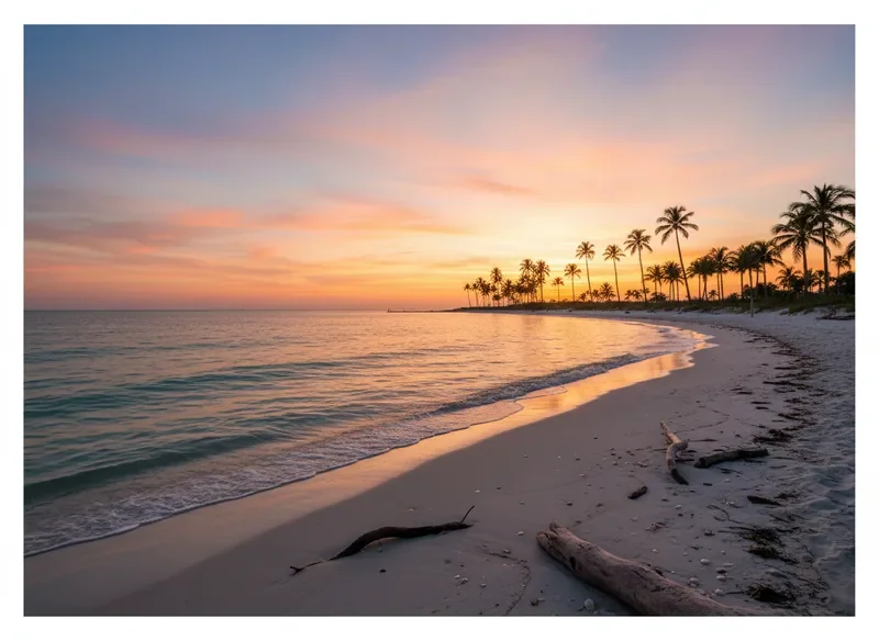 Scenic Boynton Beach coastline at golden hour