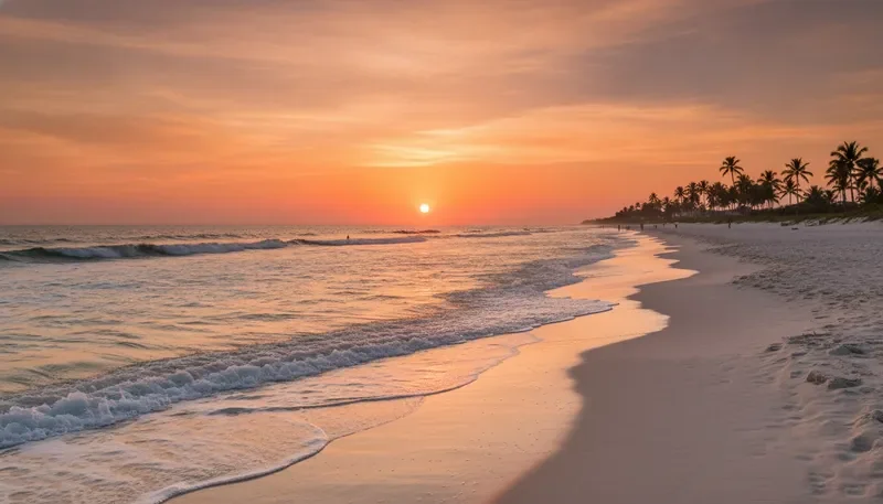 Panoramic view of Boynton Beach coastline at golden hour