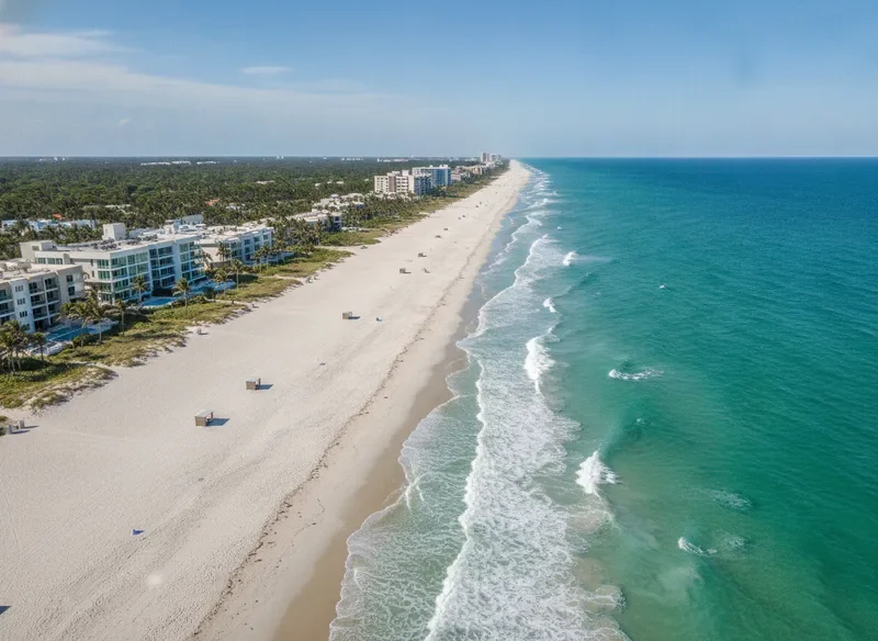 Scenic aerial view of Boynton Beach coastline